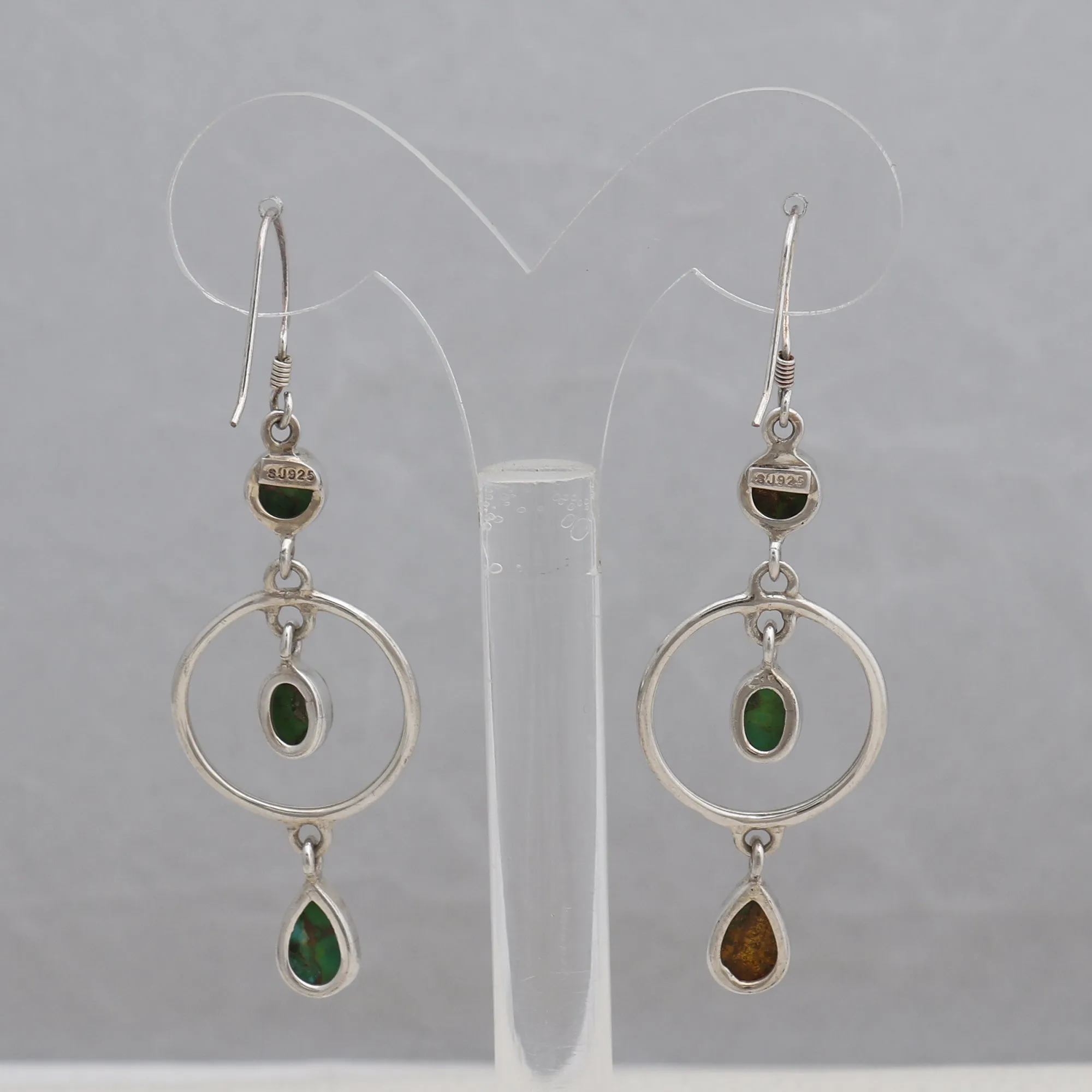 Star Ruby Silver Earrings