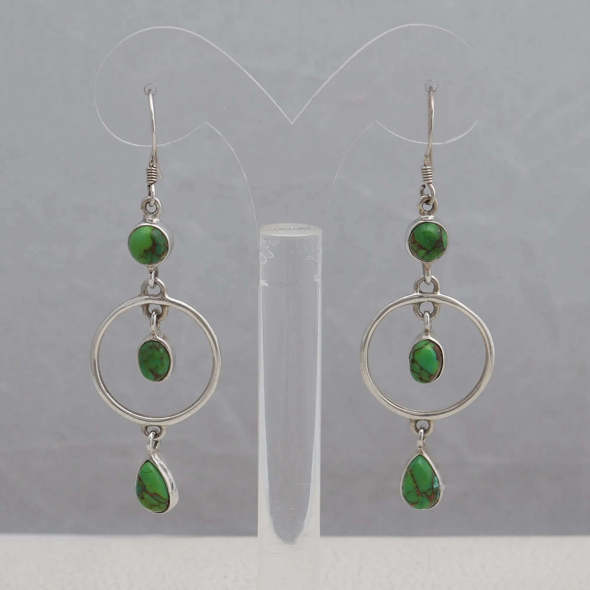 Star Ruby Silver Earrings