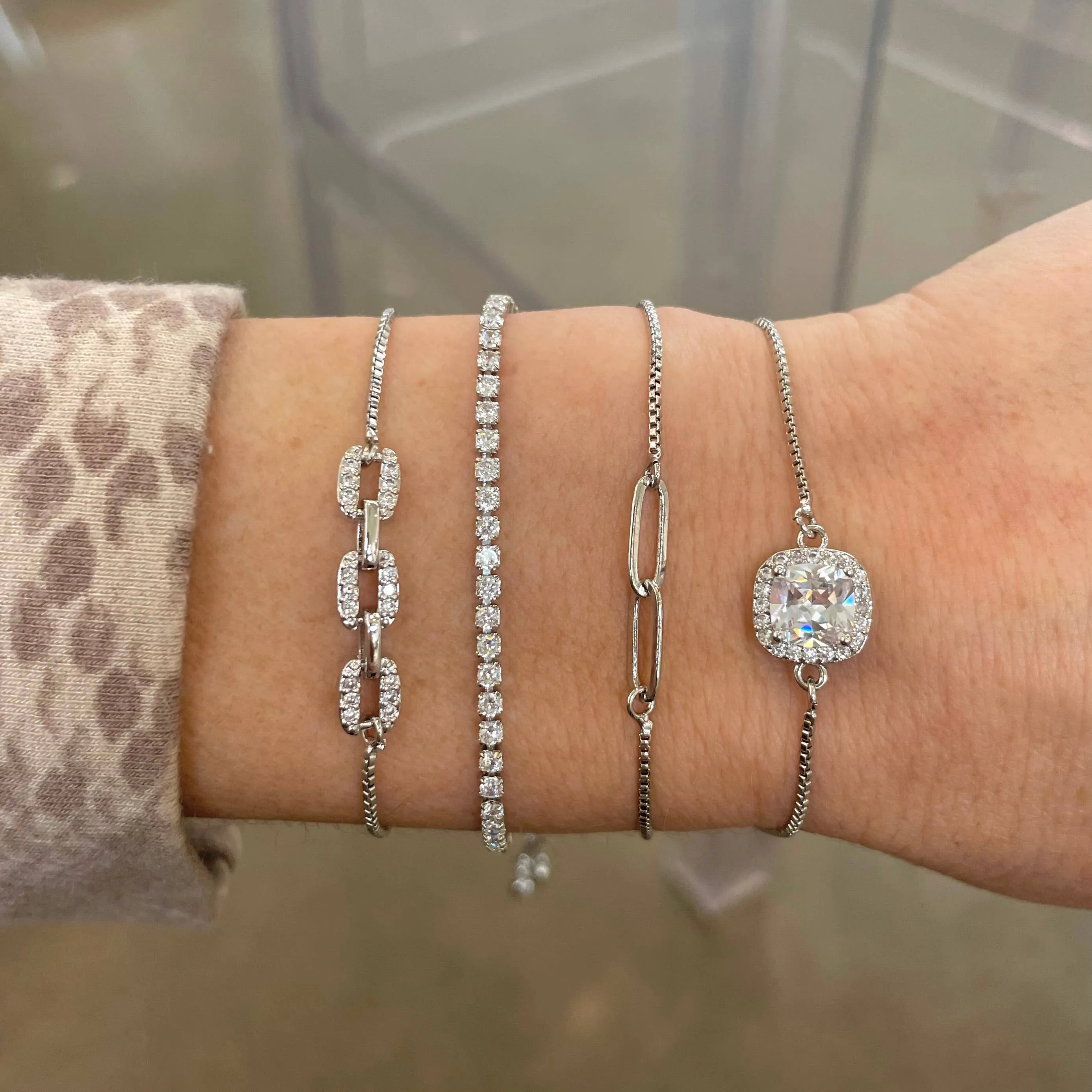 Steph Silver Slider Bracelet