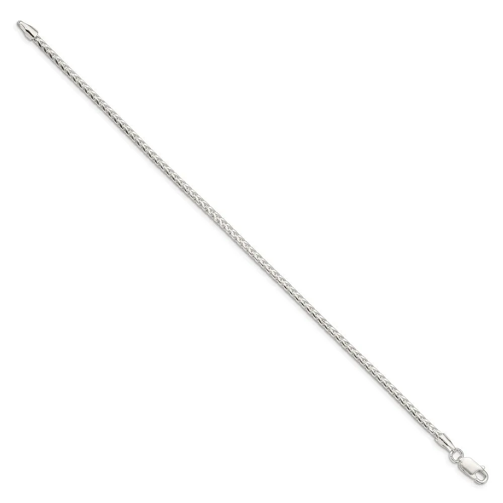 Sterling Silver 2.55mm D/C Square Franco Chain