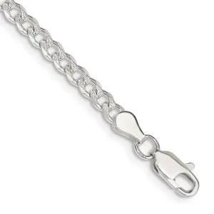 Sterling Silver 4mm Pav� Curb Chain