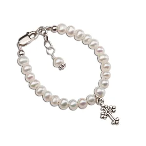 Sterling Silver Kid's Cross Bracelet