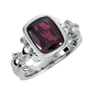 Sterling Silver Yellow Quartz Ring, Size 7