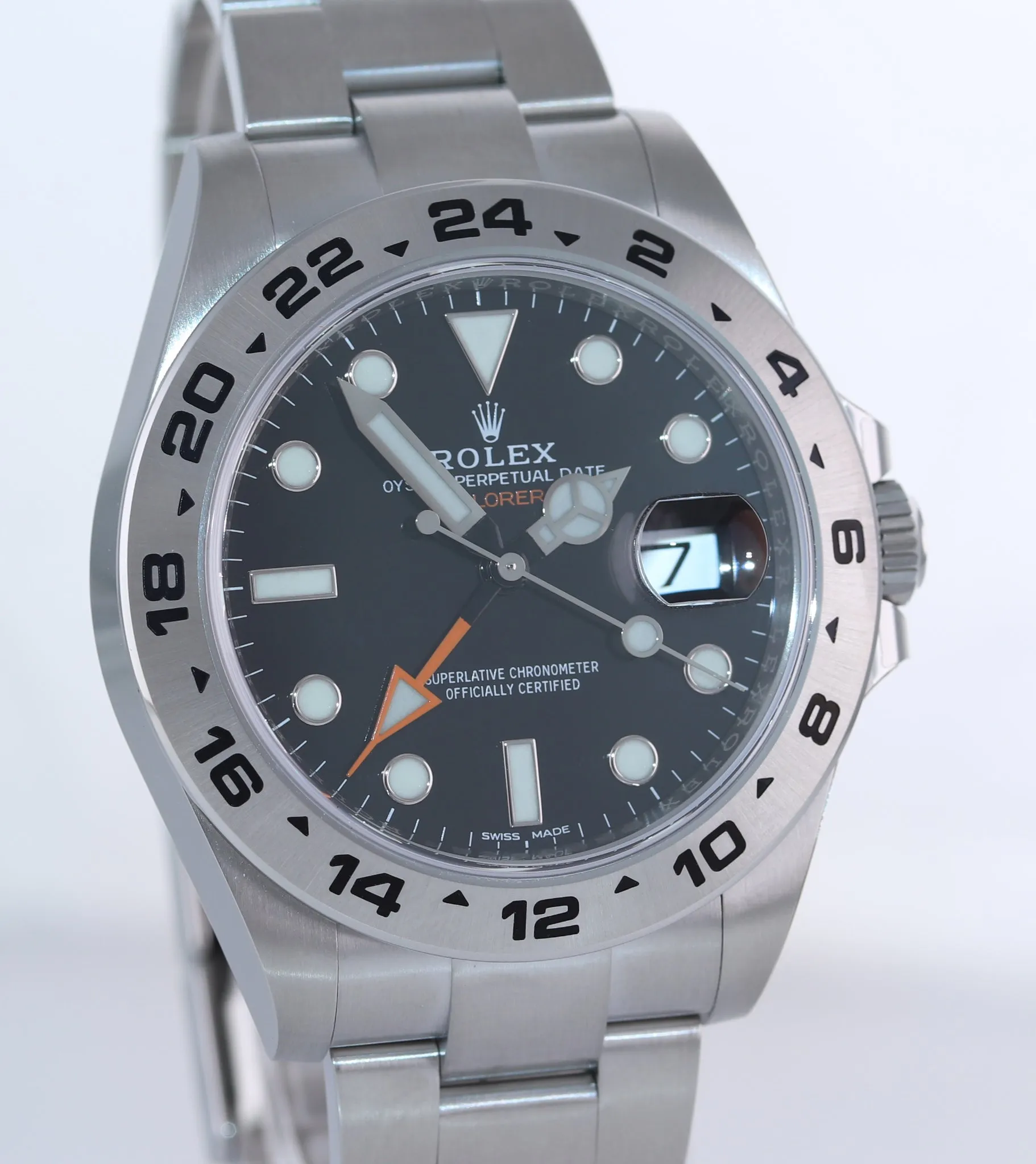 STICKERS 2021 PAPERS Rolex Explorer II 42mm 216570 Black Steel GMT Watch Box