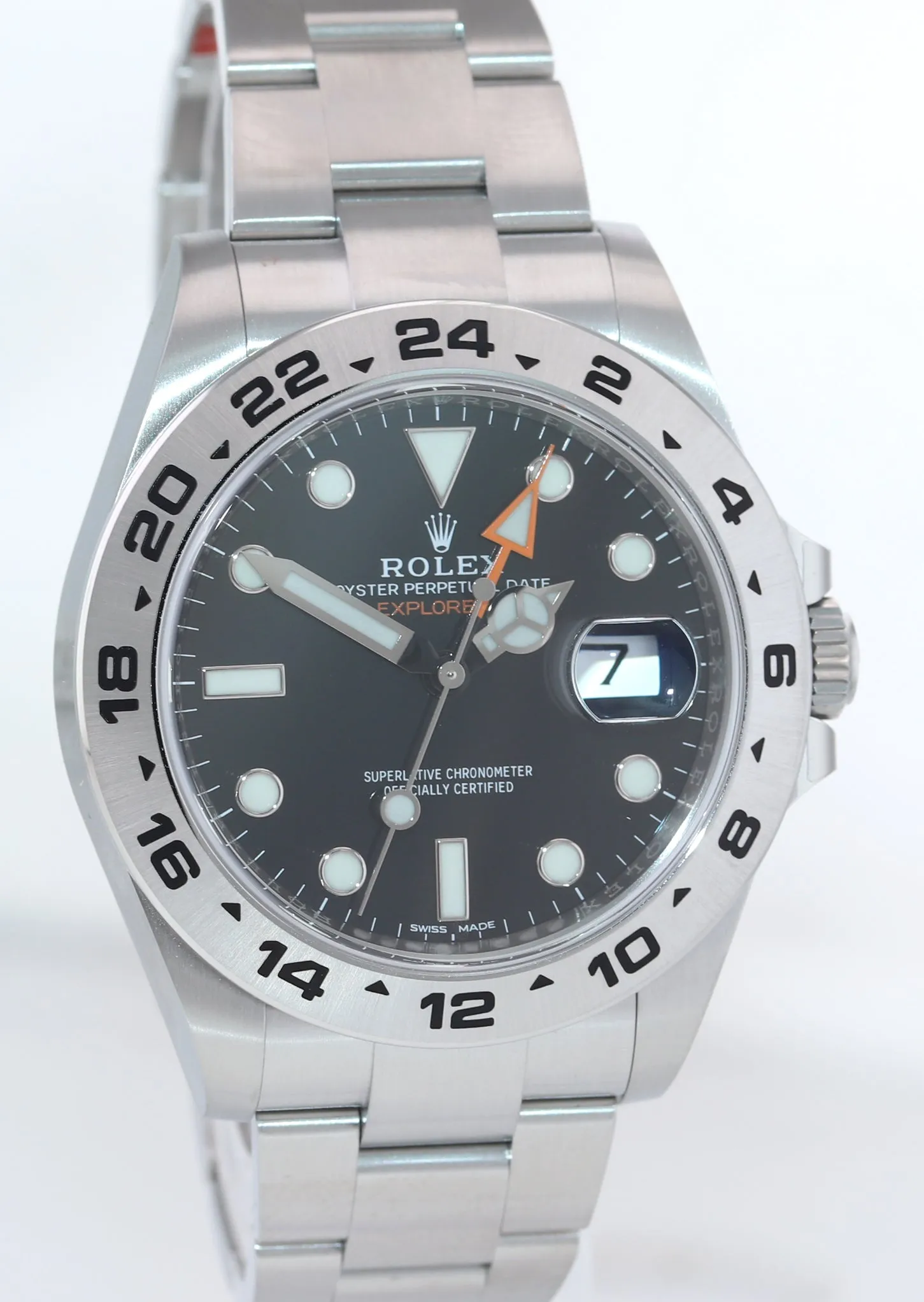 STICKERS 2021 PAPERS Rolex Explorer II 42mm 216570 Black Steel GMT Watch Box