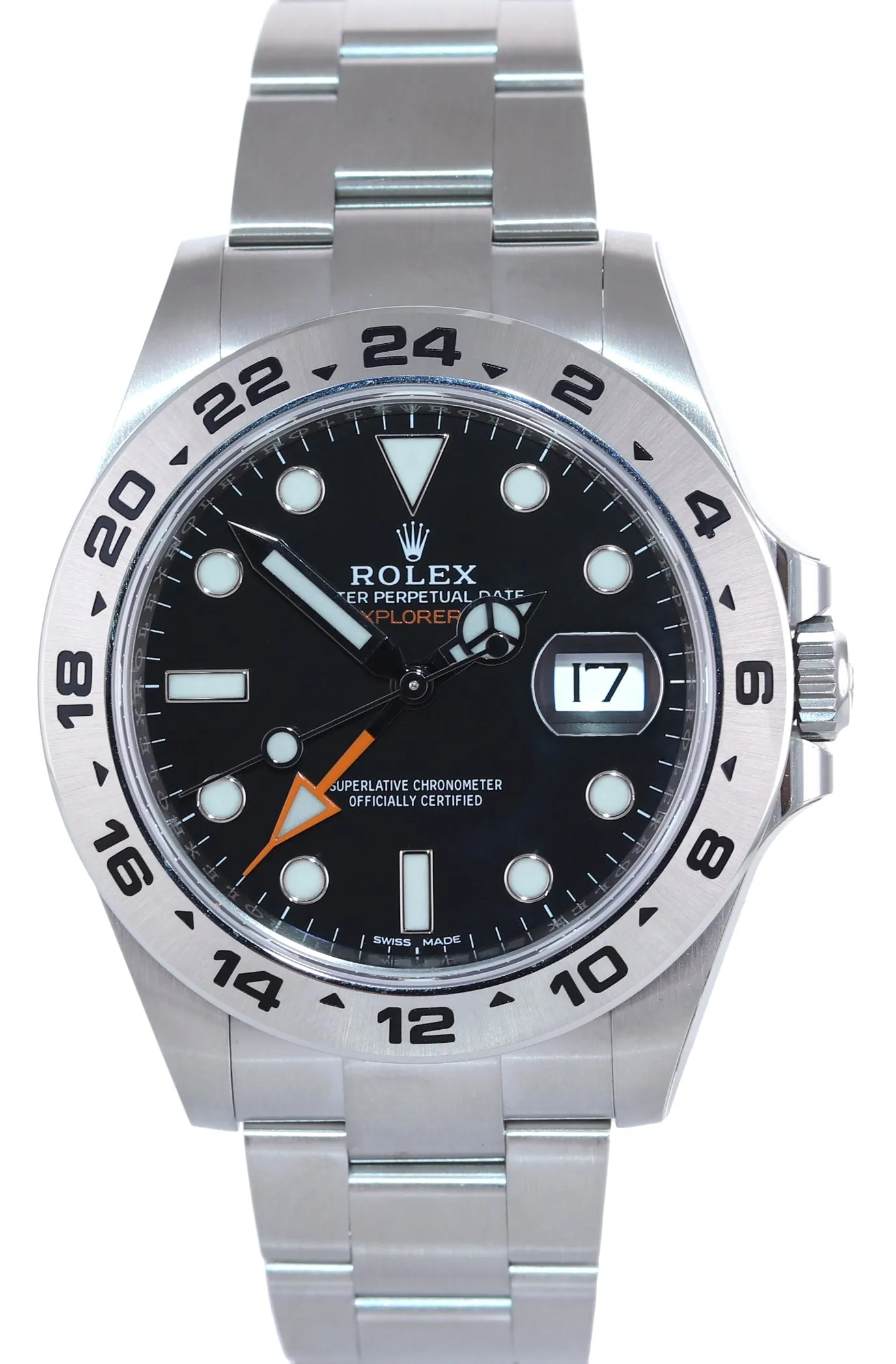 STICKERS 2021 PAPERS Rolex Explorer II 42mm 216570 Black Steel GMT Watch Box