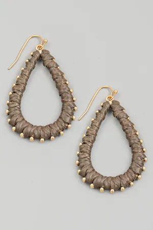 Straw Teardrop Earrings