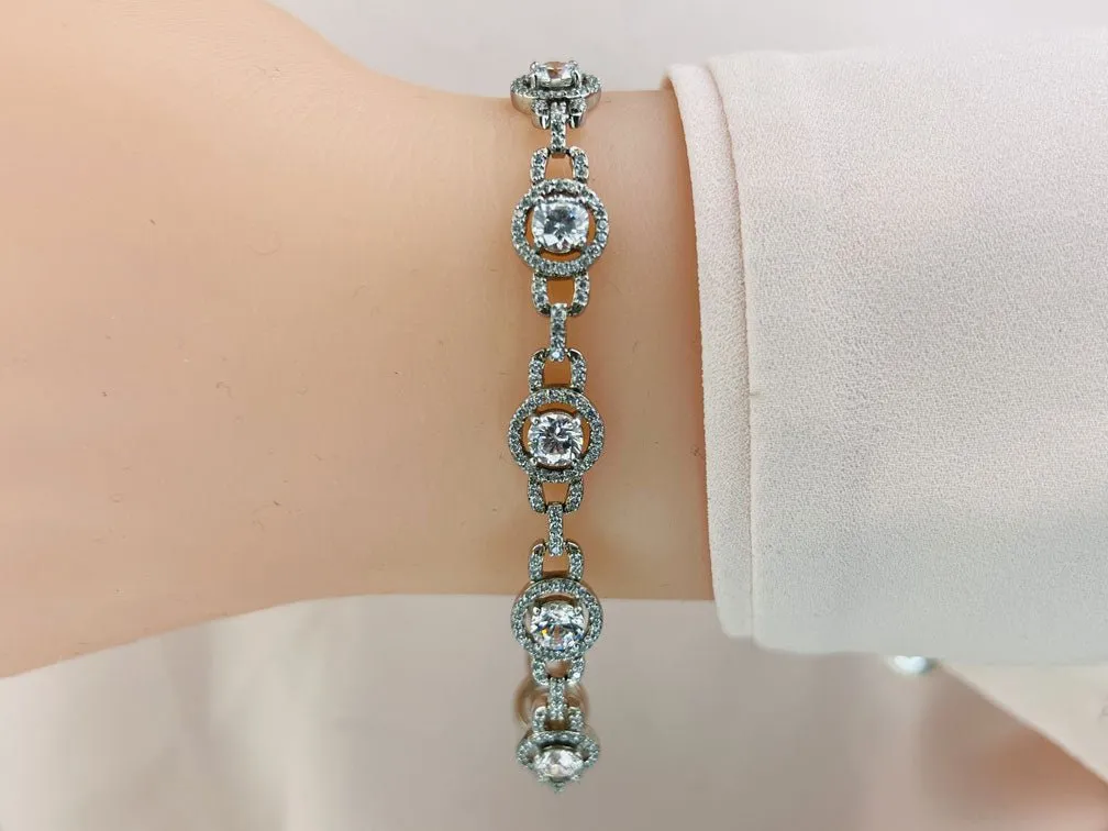Stylish Circles Diamond Bracelet with 7.24 ct.(finished) 1.1mm, 5mm