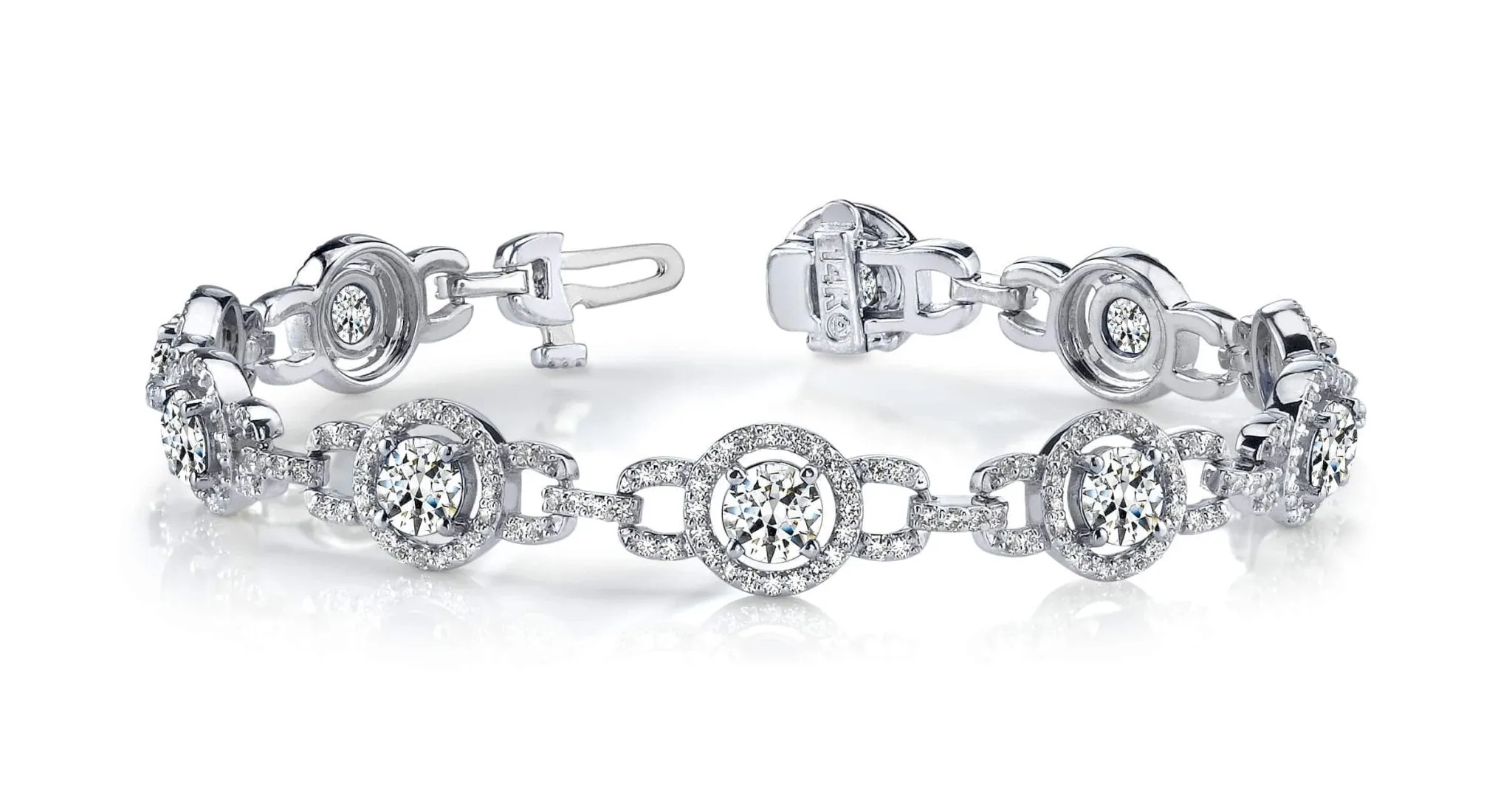 Stylish Circles Diamond Bracelet with 7.24 ct.(finished) 1.1mm, 5mm