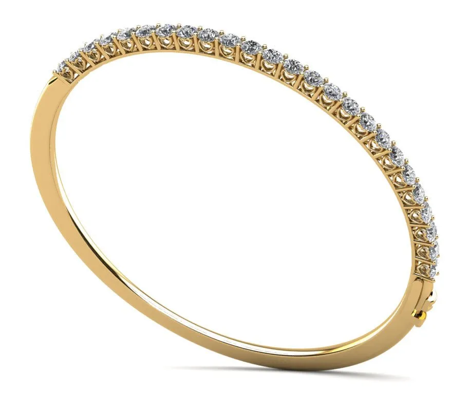 Stylish Sweetheart Bangle Diamond Bracelet with 2.88 ct.(finished) 3.1mm