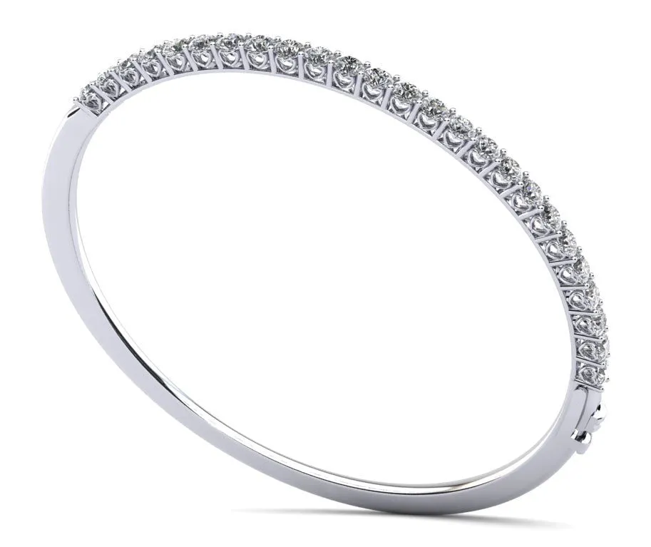 Stylish Sweetheart Bangle Diamond Bracelet with 2.88 ct.(finished) 3.1mm