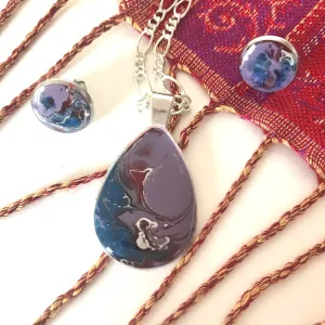 Sunset Waves Necklace and Earrings Set