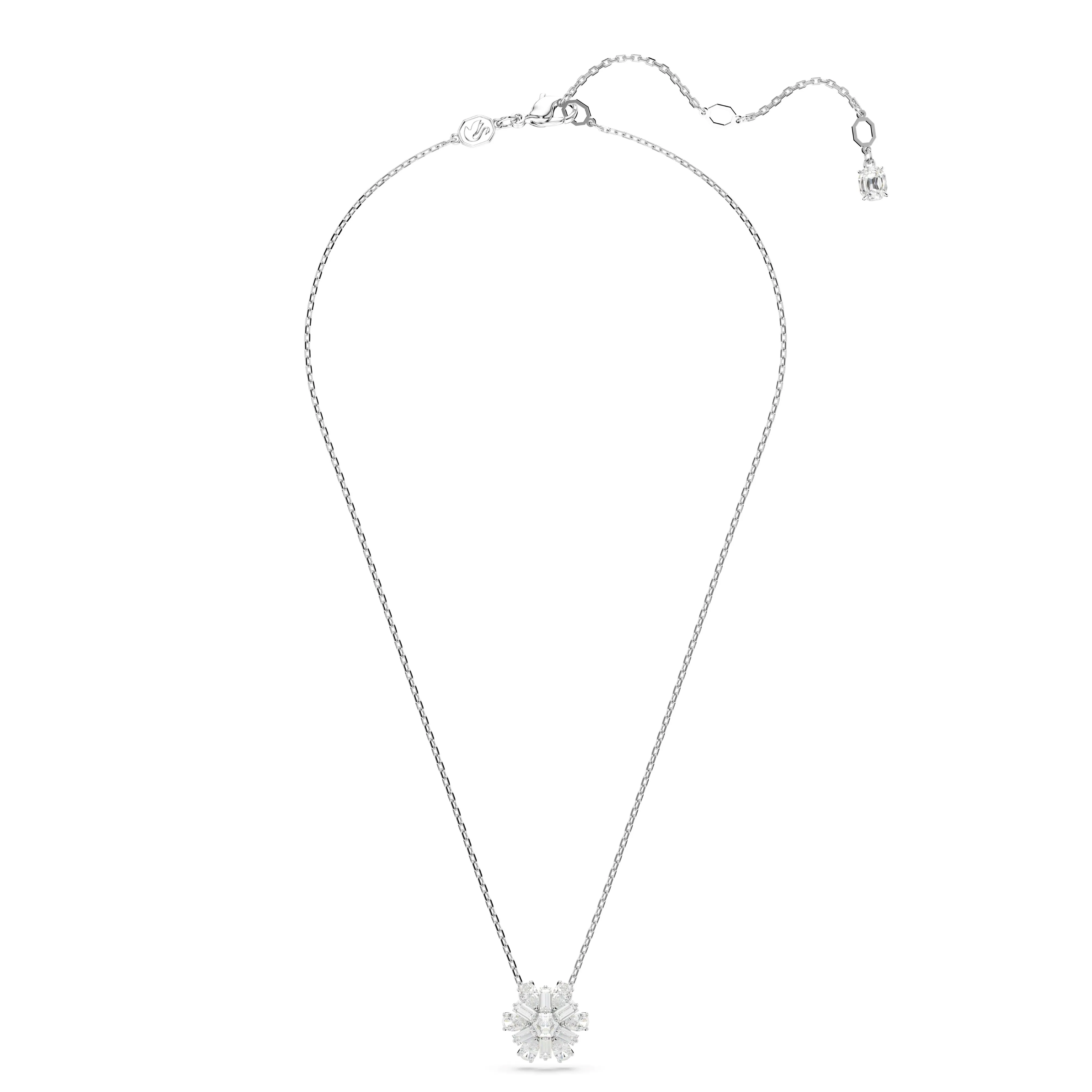 Swarovski Rhodium Idyllia Snowflake Necklace