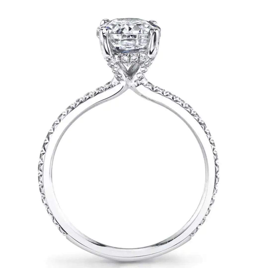 Sylvie Round Cut Classic Engagement Ring