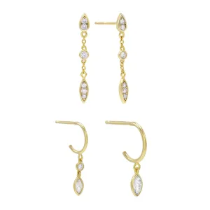 Teardrop Earring Combo Set