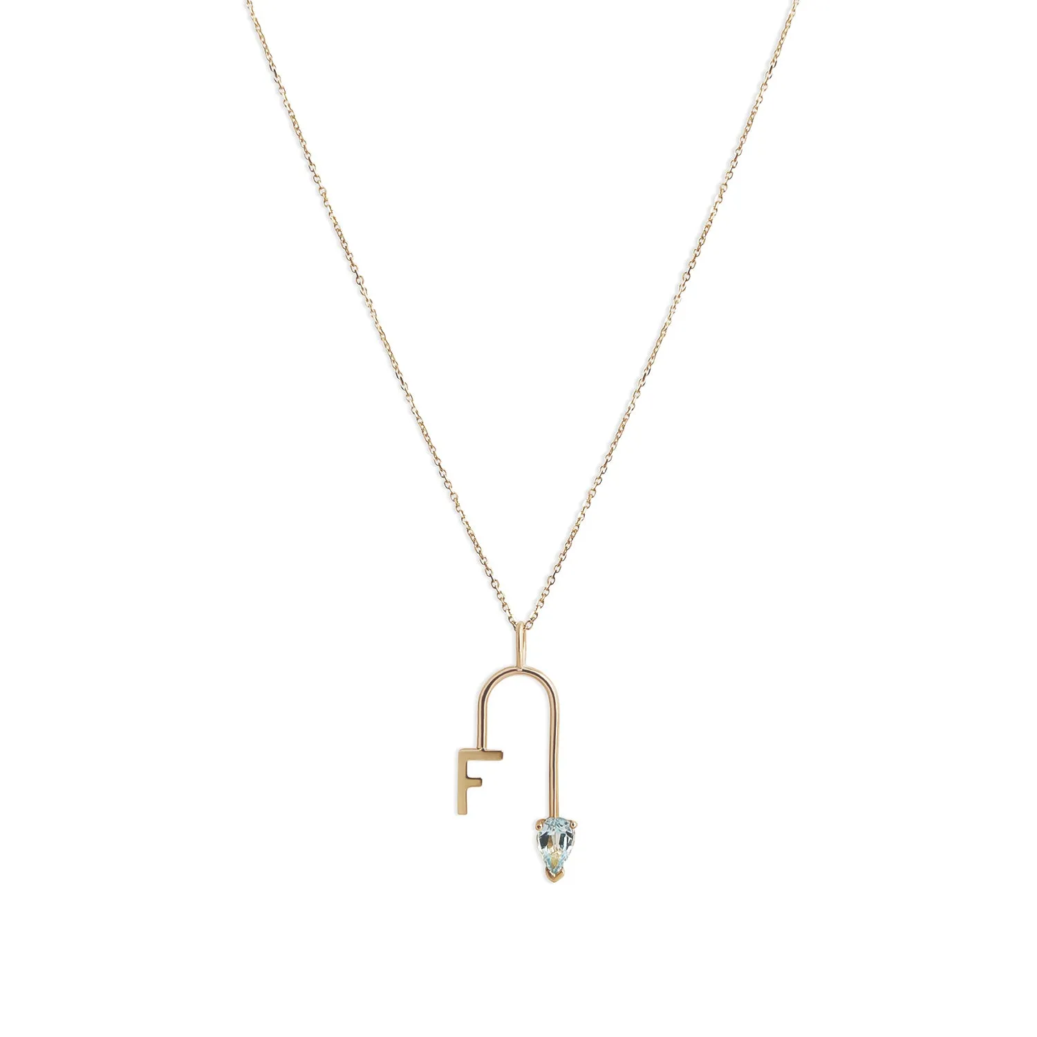 Teardrop Initial Necklace