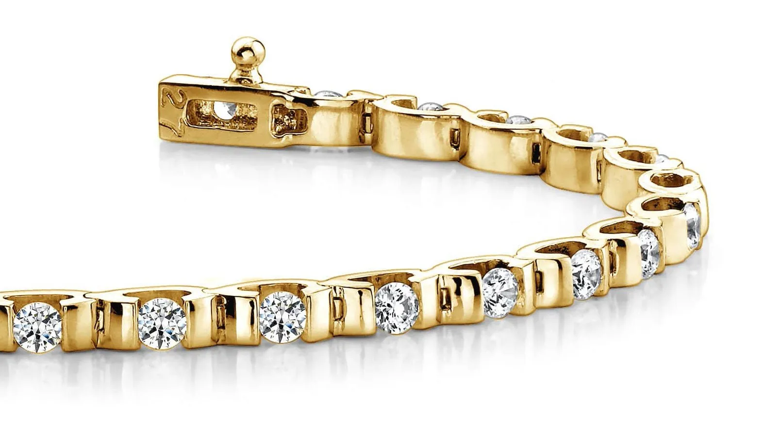 Tension Set Lab-Grown Diamond Bracelet with 1.80 ct.(finished) 2.5mm