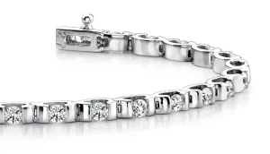 Tension Set Lab-Grown Diamond Bracelet with 1.80 ct.(finished) 2.5mm