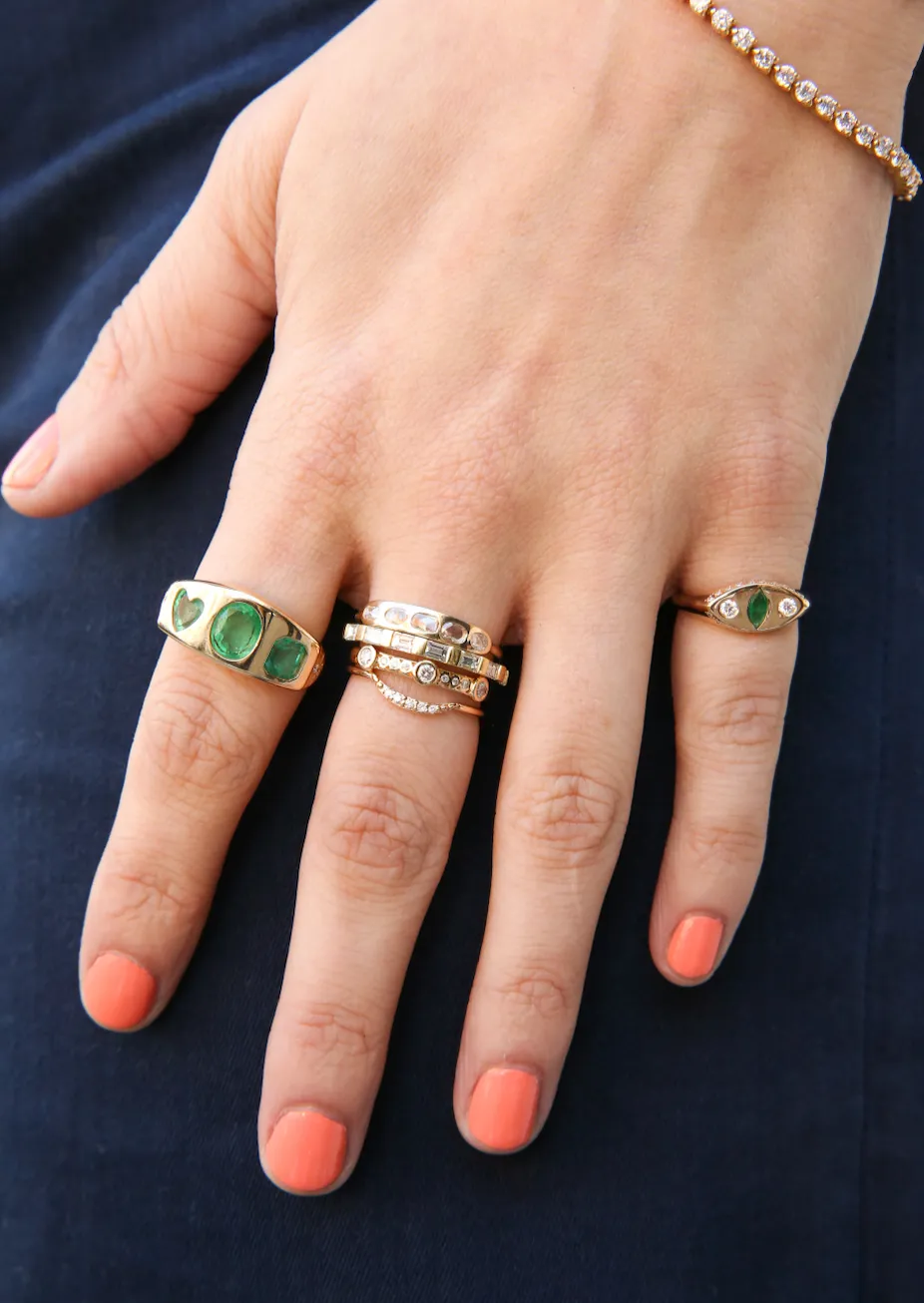 The Emerald Makeda Ring