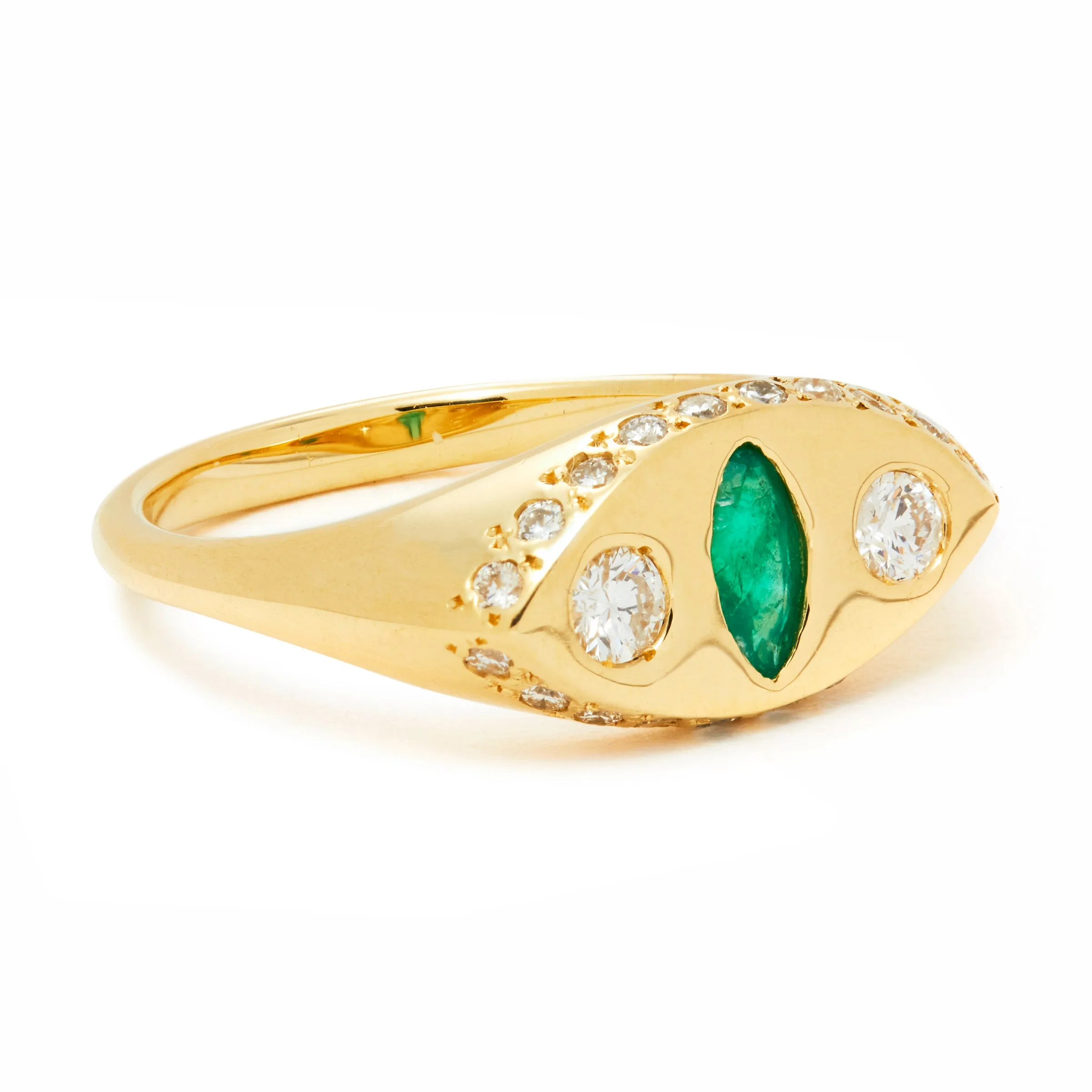 The Emerald Makeda Ring