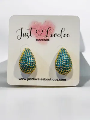 The Teal TearDrop Earring