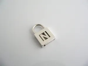Tiffany & Co Alphabet N Pendant Personalize Gift Padlock Charm Love Old Version