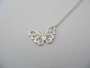 Tiffany & Co Butterfly Necklace  Nature Stencil Pendant Charm 20 Inch Love Gift