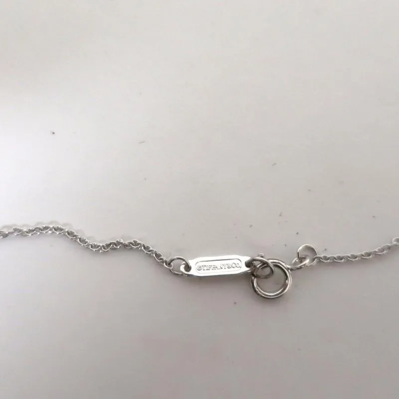 Tiffany & Co. Diamond Bow Necklace 18k White Gold NEW