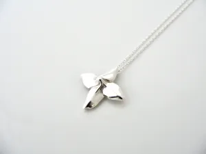 Tiffany & Co Flower Petal Necklace Pendant Charm Gift Love Silver Chain Birthday
