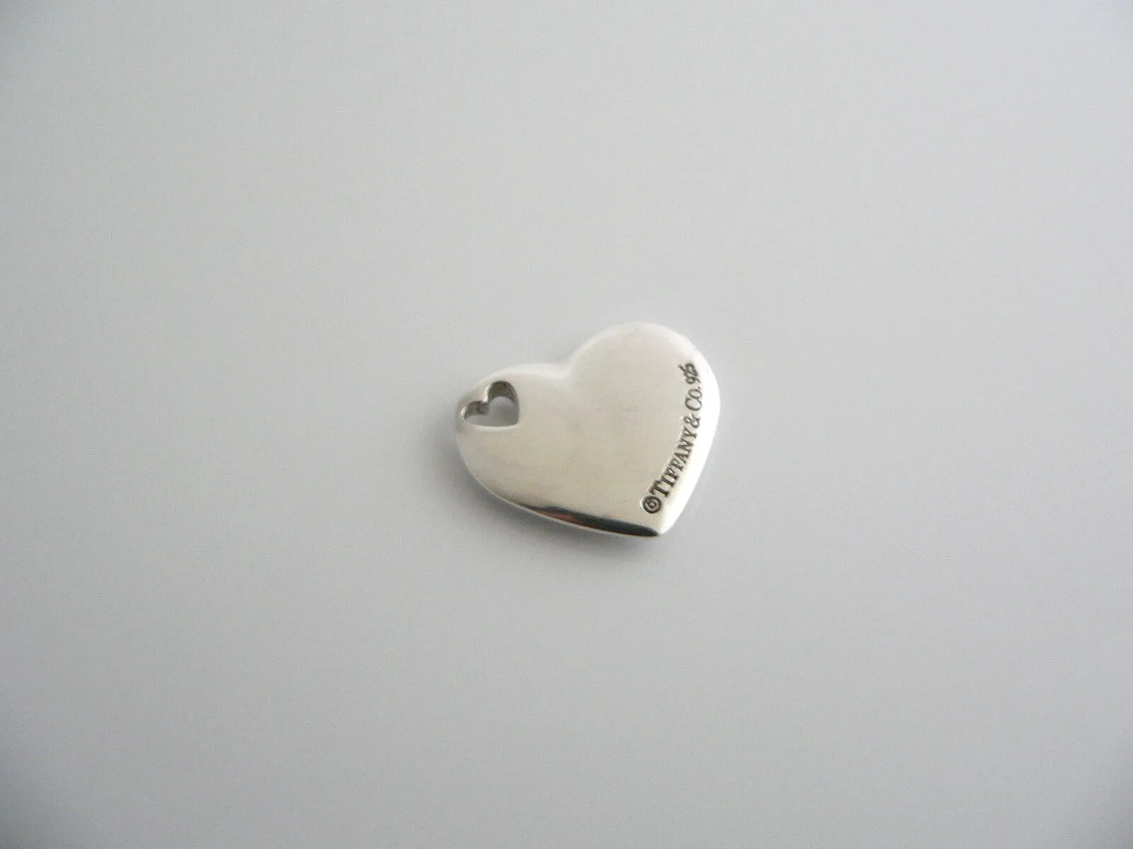 Tiffany & Co Heart Charm Double Love Pendant For Necklace Bracelet Silver Gift