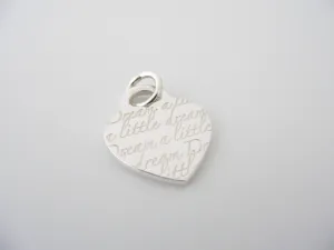 Tiffany & Co Heart Charm Dream a Little Pendant 4 Silver Necklace Bracelet Gift
