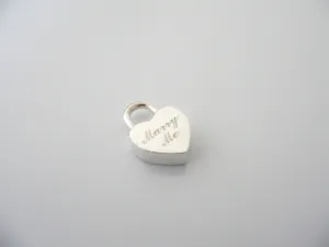 Tiffany & Co Marry Me Heart Love Padlock Pendant Charm 4 Necklace Bracelet T Co