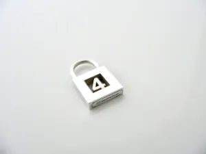 Tiffany & Co Number 4 Padlock Charm Pendant 4 Necklace Bracelet Gift Love Silver