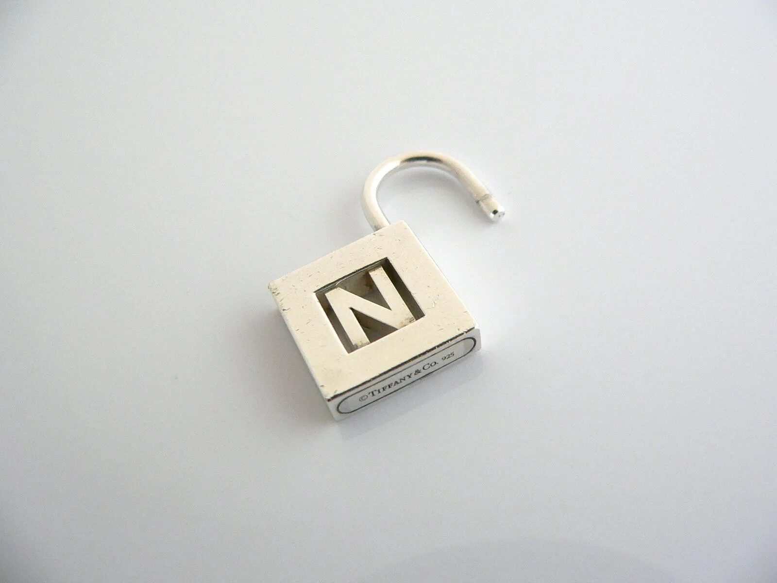 Tiffany & Co Silver Alphabet N Padlock Pendant Charm 4 Necklace Bracelet Gift