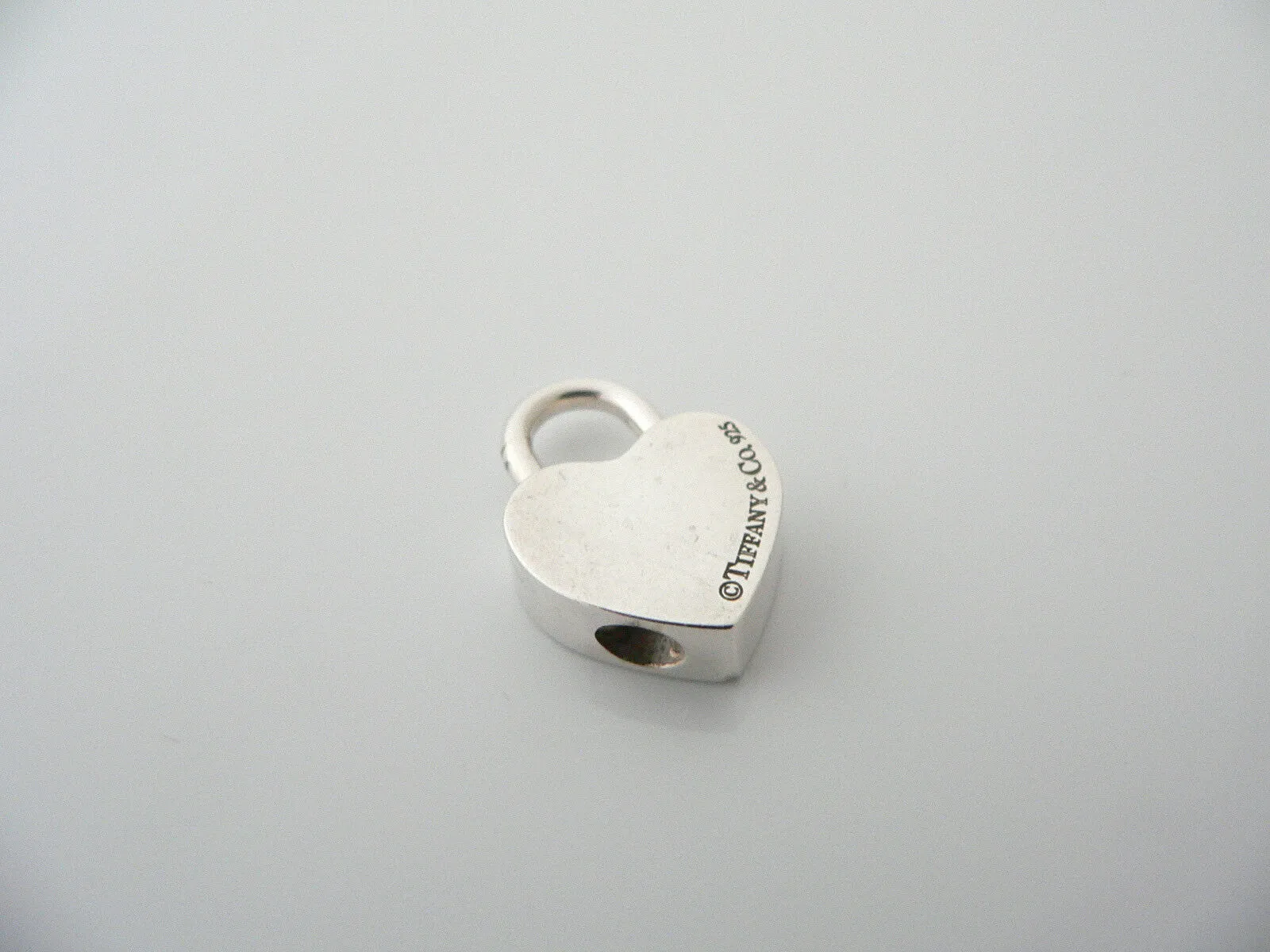 Tiffany & Co Silver It's A Girl Heart Padlock Pendant Charm Gift Love Rare