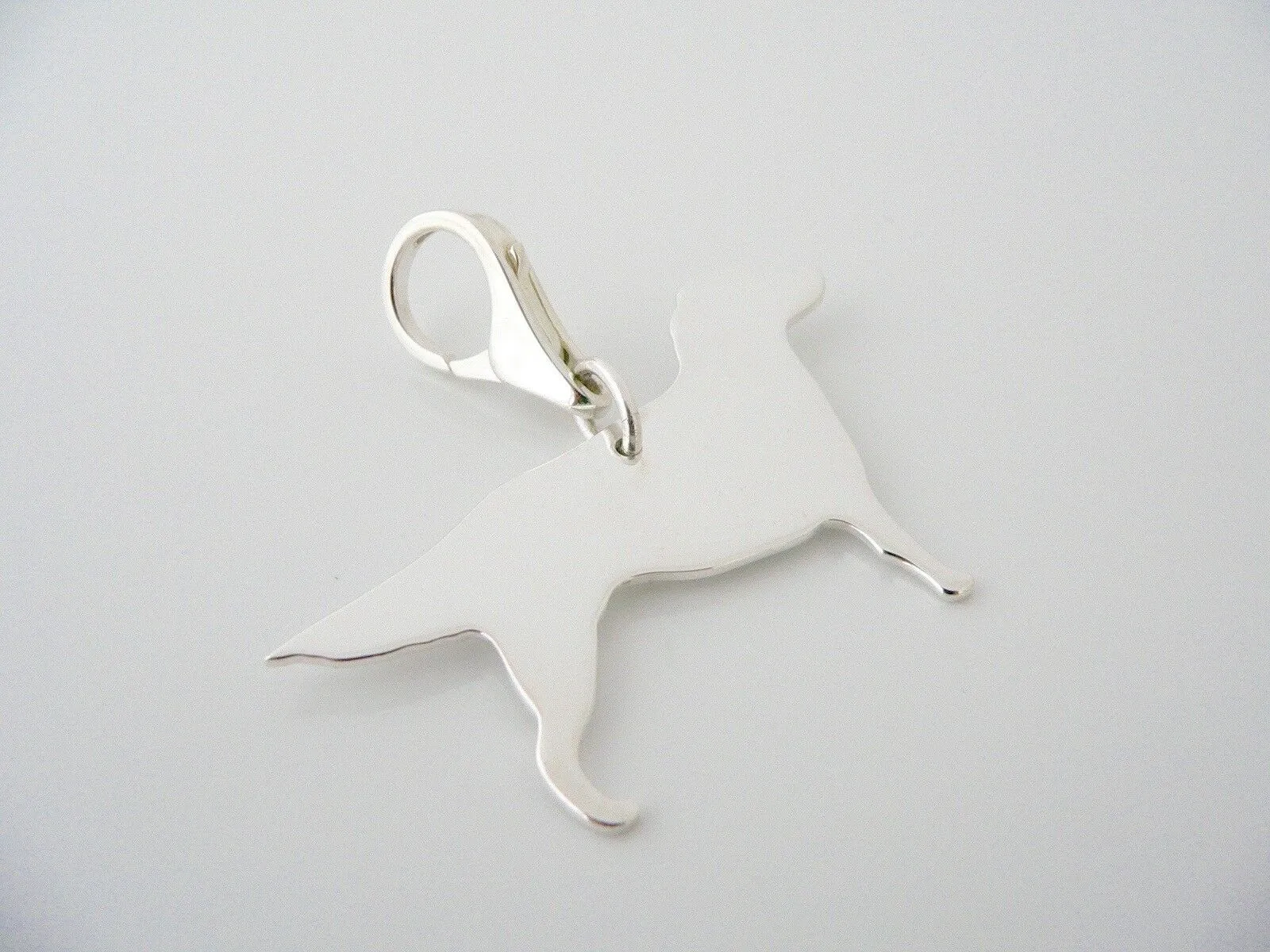Tiffany & Co Silver Labrador Lab Charm Dog Tag Pendant Key Ring Rare Gift Love