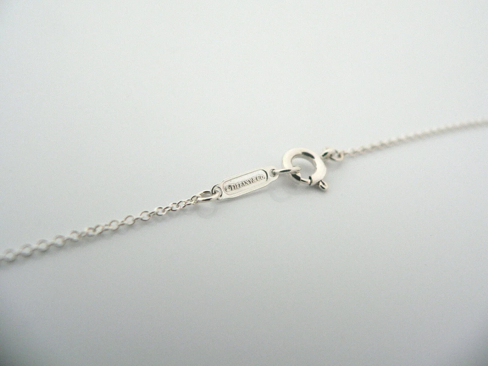 Tiffany & Co Silver Mother Pearl Necklace Notes Charm 20 In Chain Gift Pouch Art