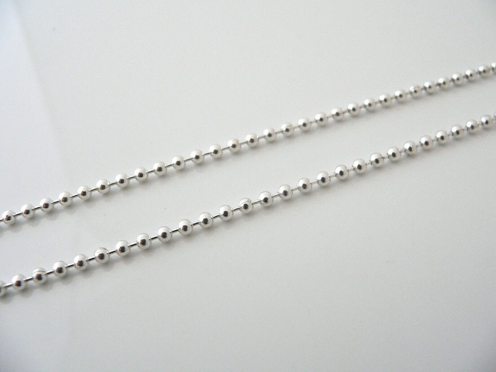 Tiffany & Co Silver Necklace 4 Pendant Charm 21 Inch Bead Chain Longer Gift