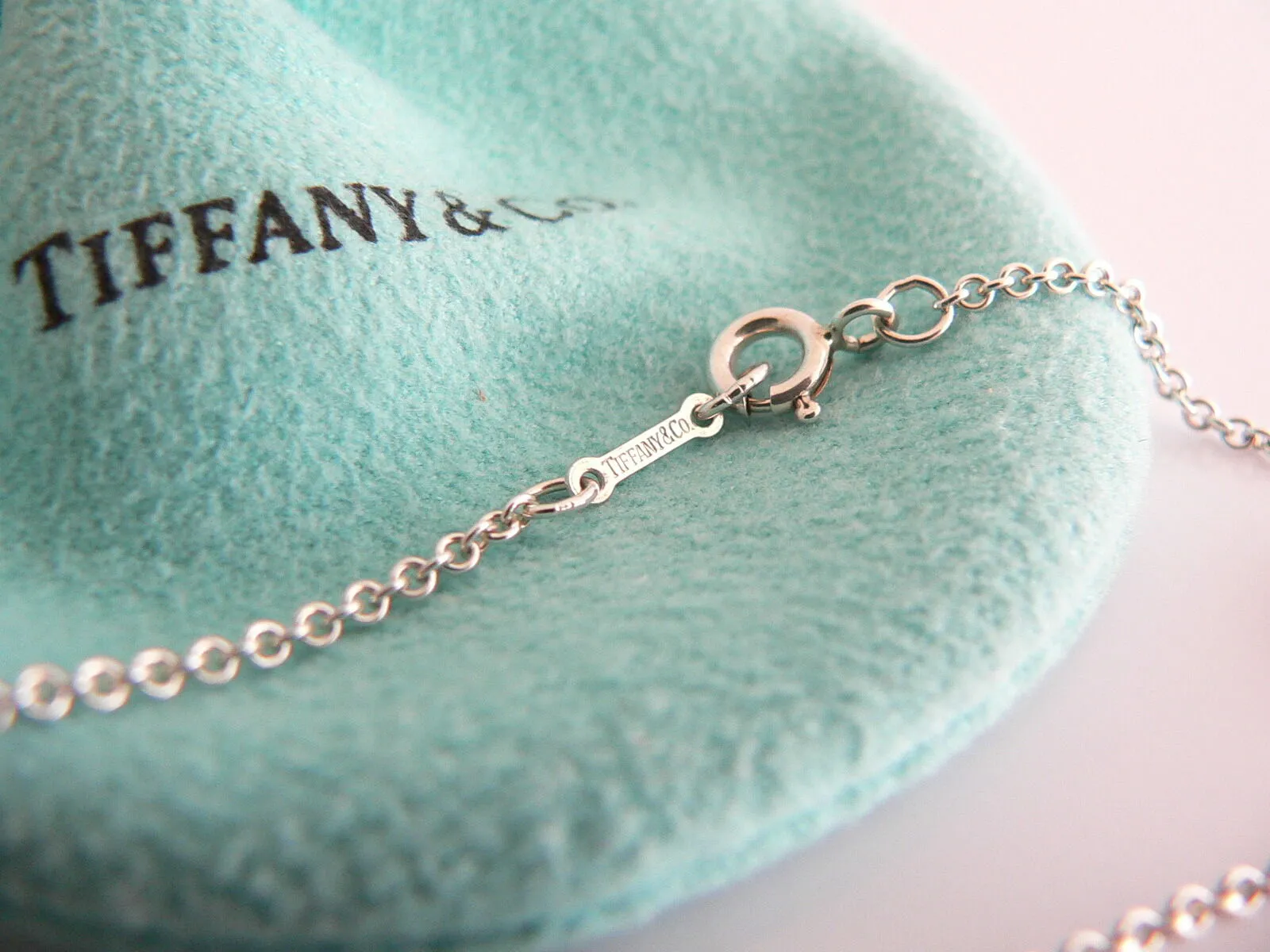 Tiffany & Co Silver Peretti 3 Three Bean Necklace Pendant Chain Charm I Love You