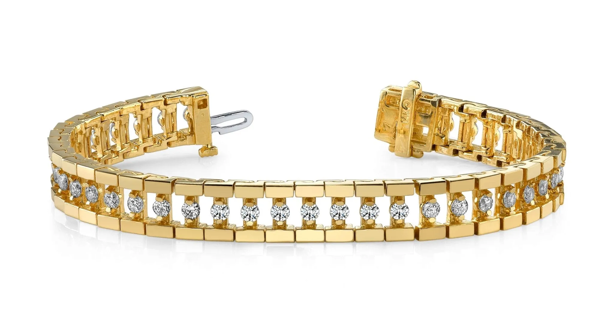 Track Link Diamond Bracelet with 2.00 ct.(finished) 2mm