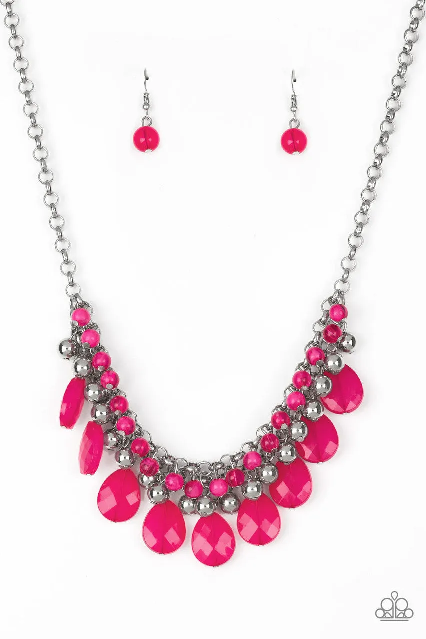 Trending Tropicana Pink Paparazzi Necklace