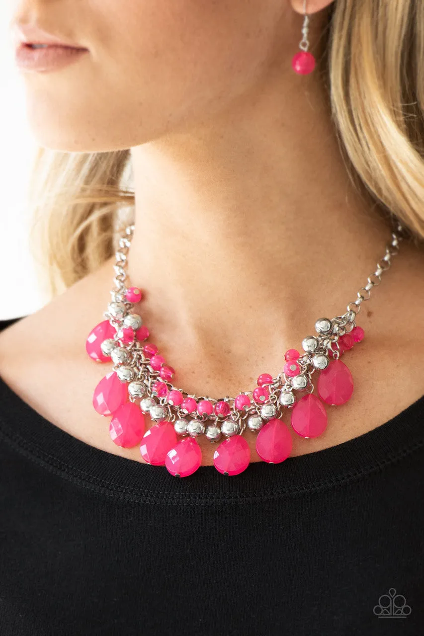Trending Tropicana Pink Paparazzi Necklace