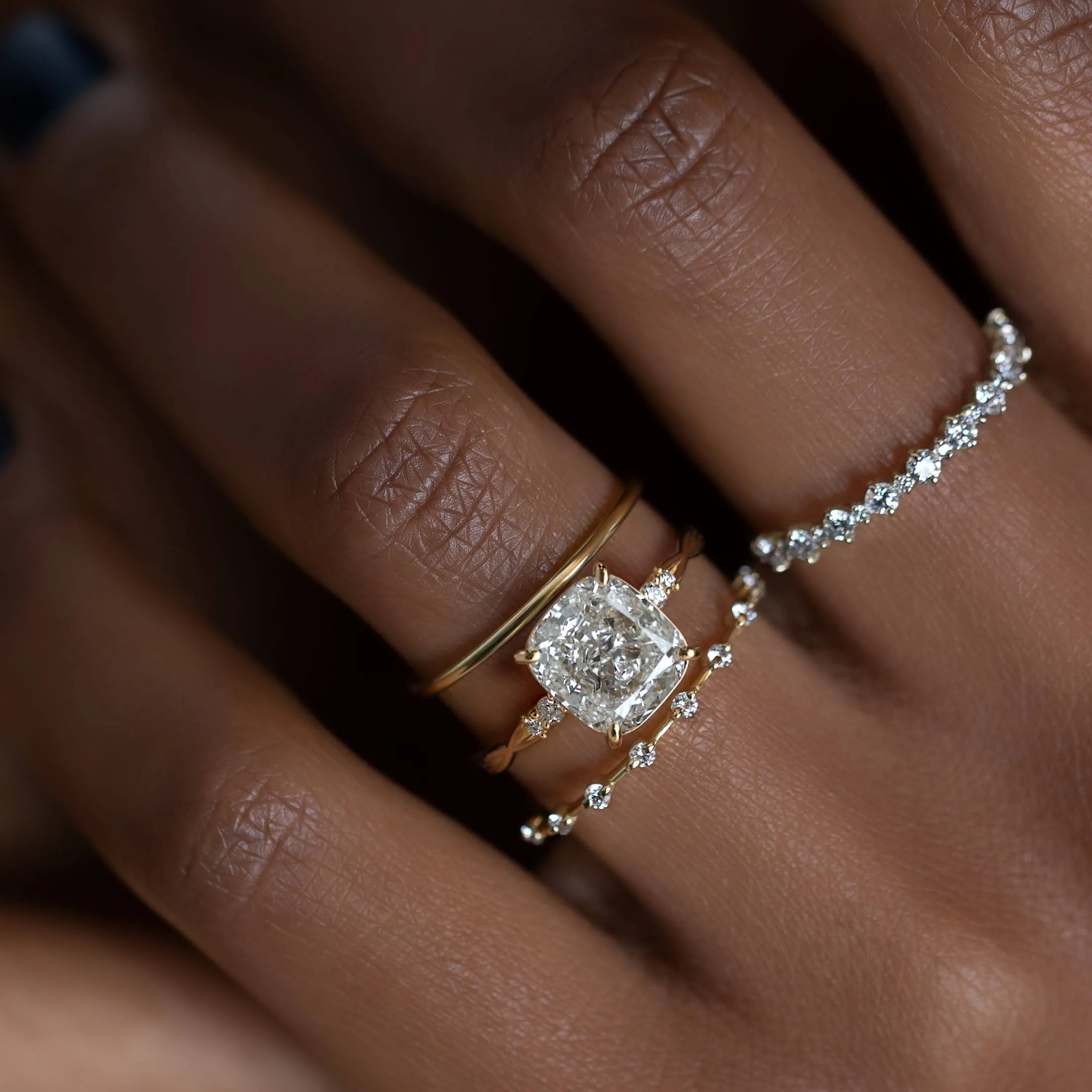Trestle Ring, Cushion Cut