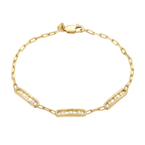 Tri Channel Link Bracelet