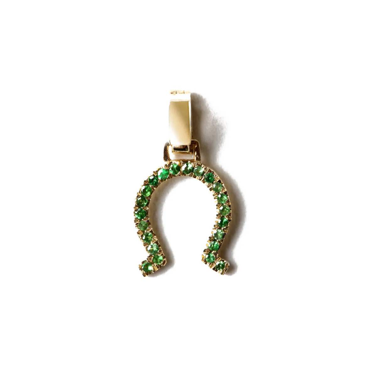Tsavorite Horseshoe Charm