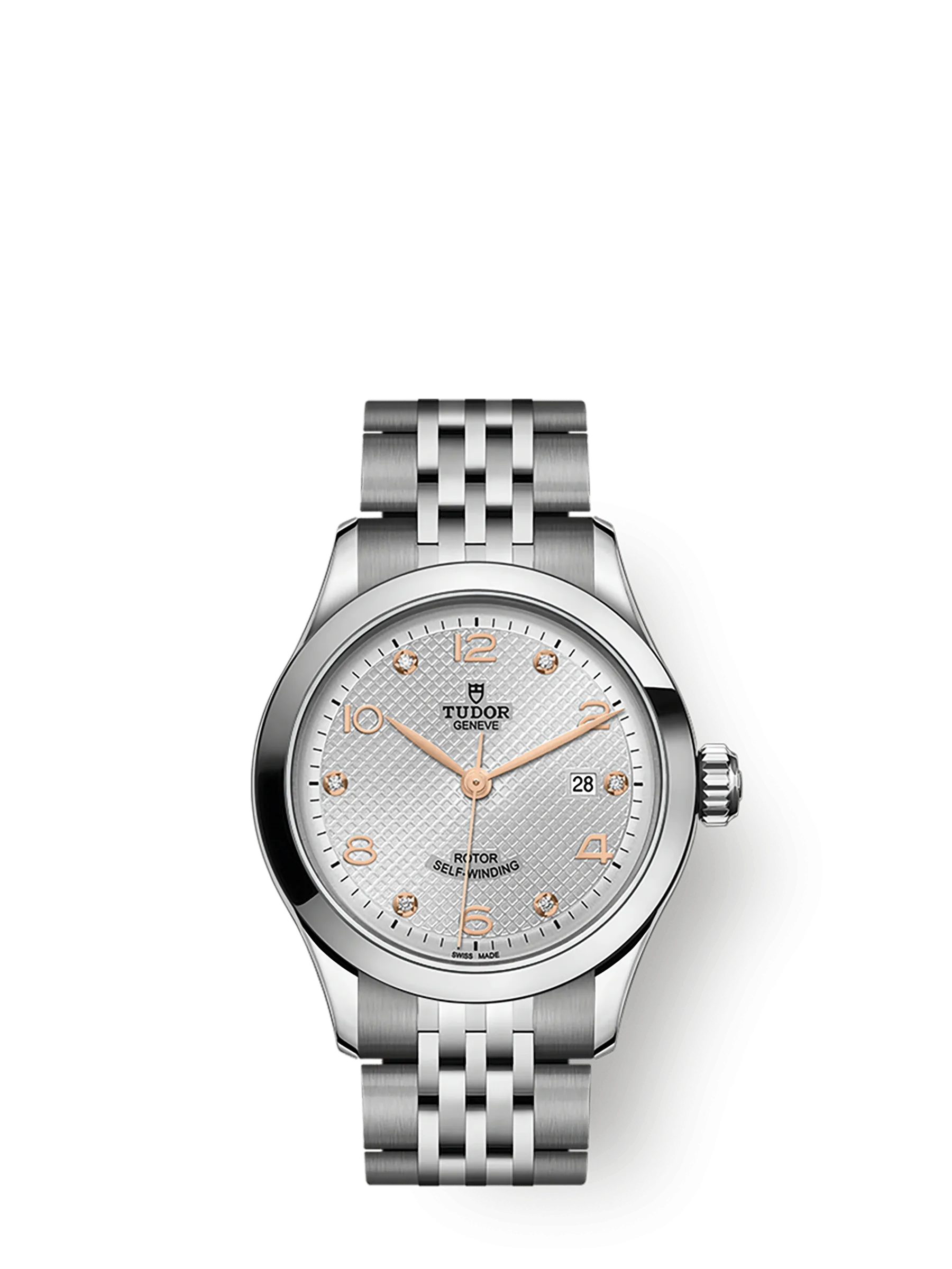 Tudor 1926, Stainless Steel and Diamond-set, 28mm, Ref# M91350-0003
