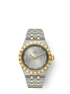 Tudor Royal, Stainless Steel and 18k Yellow Gold with Diamond-set, 28mm, Ref# M28303-0002