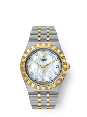 Tudor Royal, Stainless Steel and 18k Yellow Gold with Diamond-set, 34mm, Ref# M28403-0007