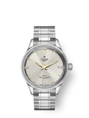 Tudor Style, Stainless Steel and Diamond-set, 34mm, Ref# M12300-0019