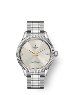 Tudor Style, Stainless Steel and Diamond-set, 34mm, Ref# M12310-0011